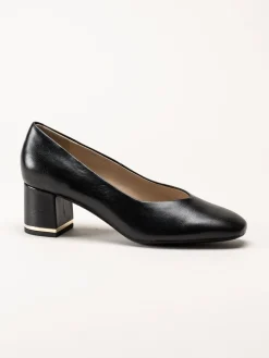 Caprice - Svarta pumps i skinn