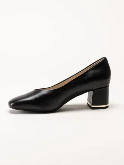 Caprice - Svarta pumps i skinn