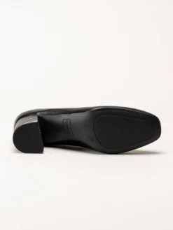Caprice - Svarta pumps i skinn