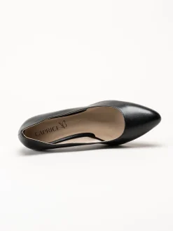 Caprice - Svarta pumps i skinn