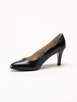 Caprice - Svarta pumps i skinn