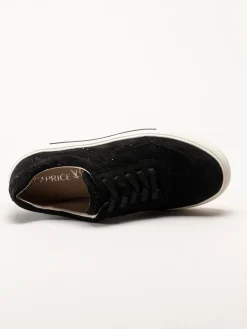 Caprice - Svarta sneakers i mocka