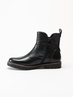 Caprice - Svarta varmfodrade boots i skinn
