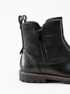 Caprice - Svarta varmfodrade boots i skinn