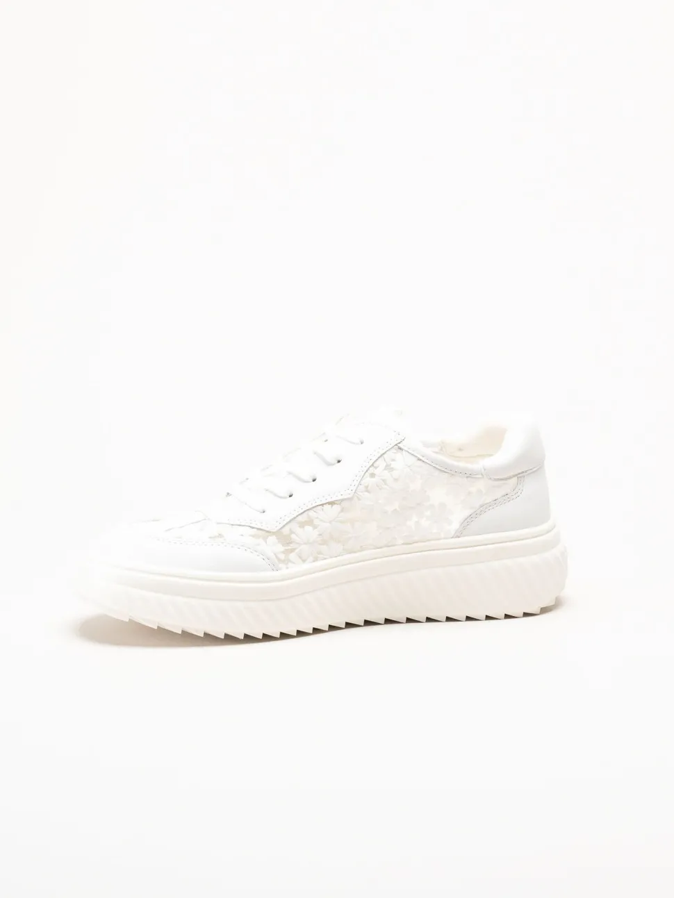 Caprice - Vita broderade sneakers
