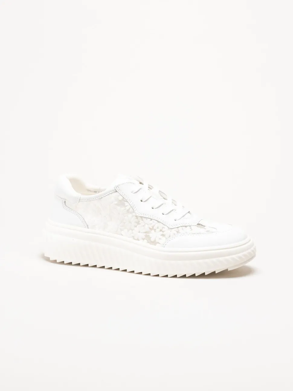 Caprice - Vita broderade sneakers