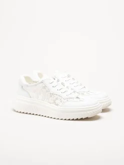 Caprice - Vita broderade sneakers