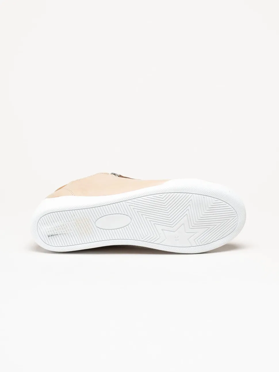 Charlotte of Sweden - Beige sneakers i skinn