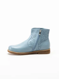 Charlotte of Sweden - Blå boots i skinn