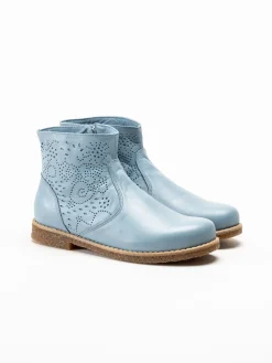 Charlotte of Sweden - Blå boots i skinn