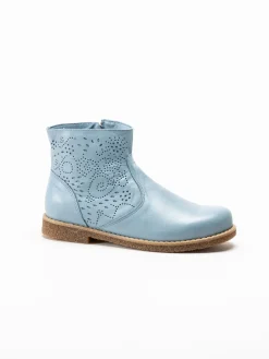 Charlotte of Sweden - Blå boots i skinn