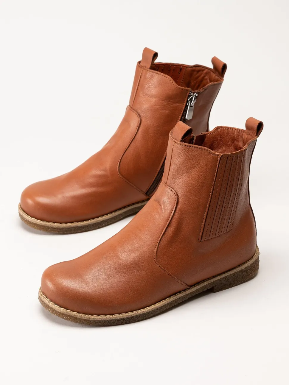 Charlotte of Sweden - Bruna boots i skinn