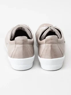 Charlotte of Sweden - Ljusgrå sneakers i skinn