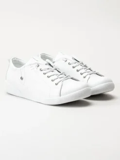 Charlotte of Sweden - Vita sneakers i skinn