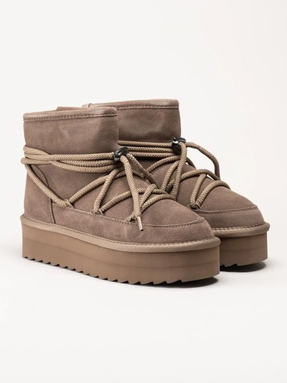 Colors of California - Beige fodrade platåboots