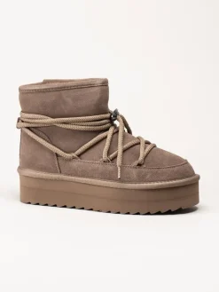 Colors of California - Beige fodrade platåboots