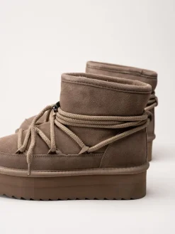 Colors of California - Beige fodrade platåboots