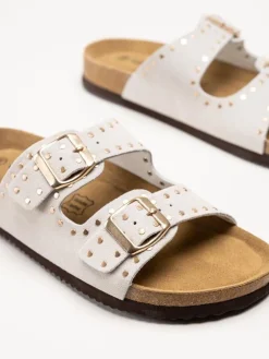 CpH Comfort - Beige slip in sandaler i mocka