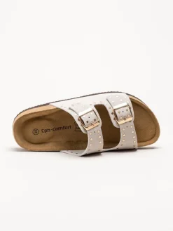 CpH Comfort - Beige slip in sandaler i mocka