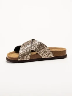 CpH Comfort - Guldglittriga slip in sandaler