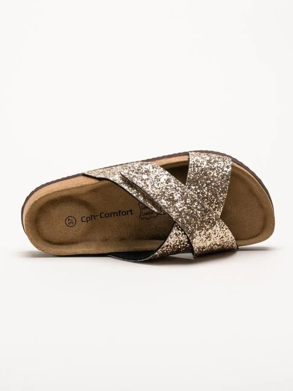 CpH Comfort - Guldglittriga slip in sandaler