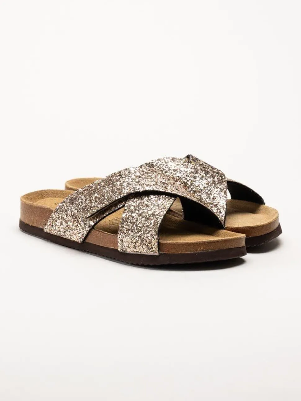 CpH Comfort - Guldglittriga slip in sandaler