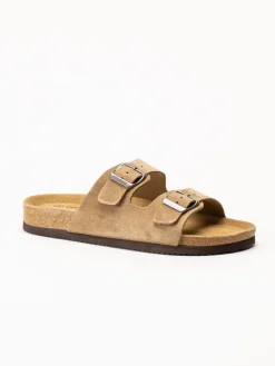 CpH Comfort - Ljusbruna sandaler i mocka