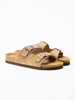 CpH Comfort - Ljusbruna sandaler i mocka