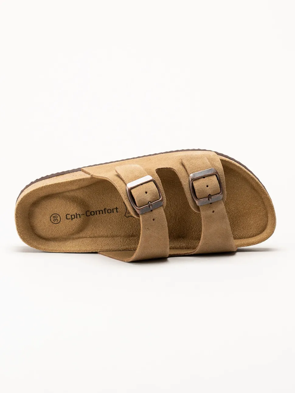 CpH Comfort - Ljusbruna sandaler i mocka