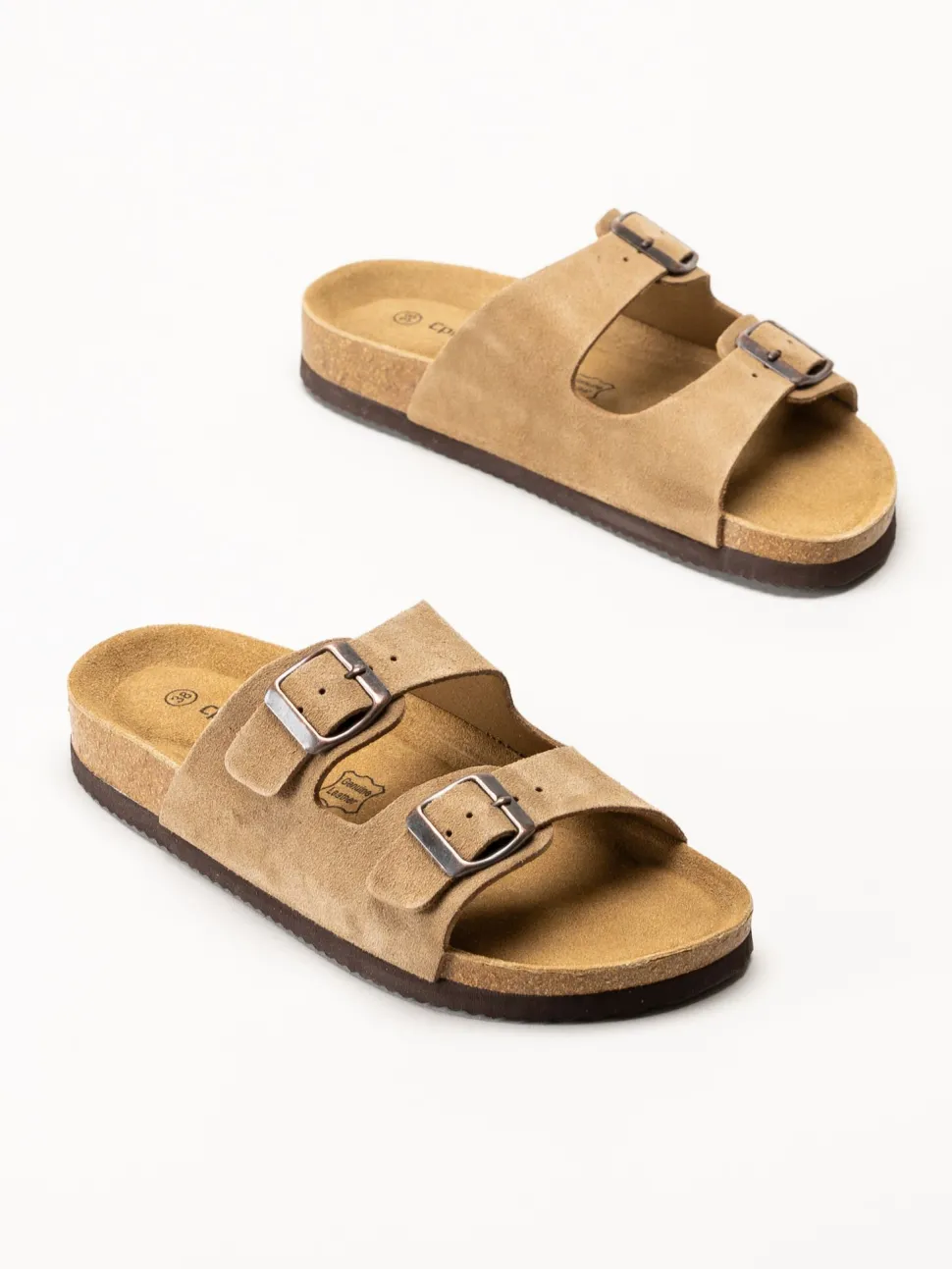 CpH Comfort - Ljusbruna sandaler i mocka