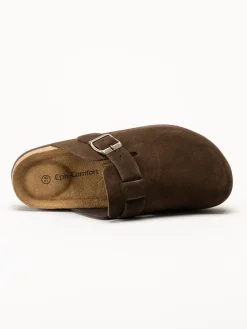 CpH Comfort - Mörkbruna sandaler i mocka