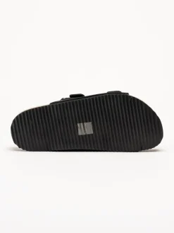 CpH Comfort - Svarta slip in sandaler i mocka
