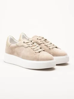 Dasia - Ardisia - Beige sneakers i mocka