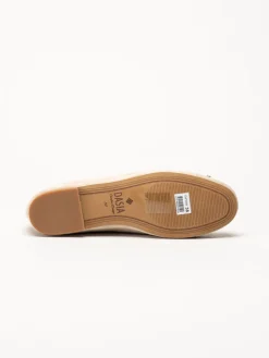 Dasia - Cate - Beige ballerinaskor i mocka