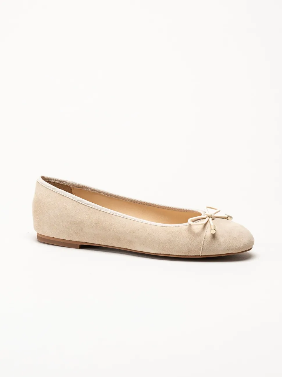 Dasia - Cate - Beige ballerinaskor i mocka