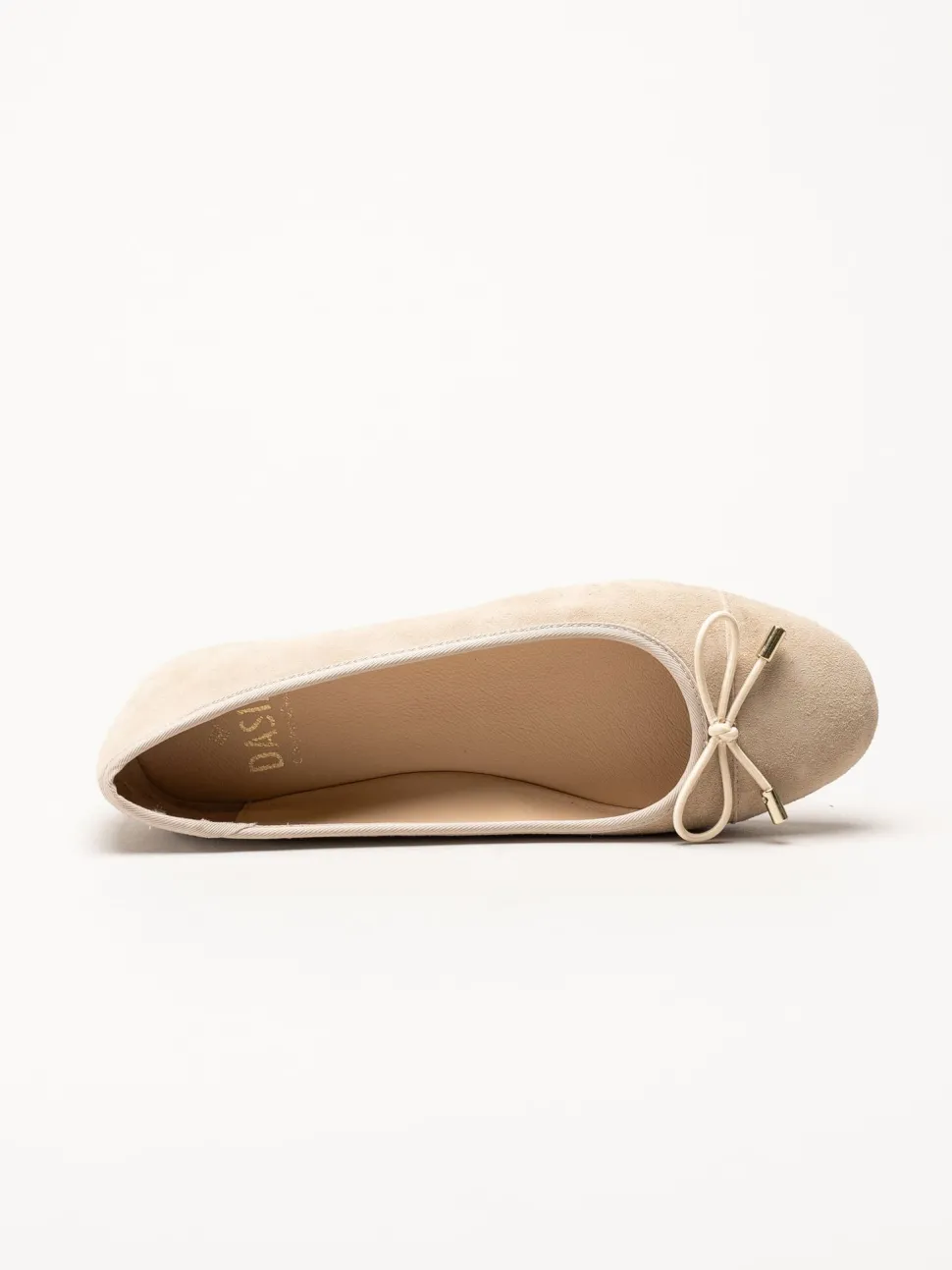 Dasia - Cate - Beige ballerinaskor i mocka