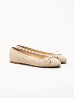 Dasia - Cate - Beige ballerinaskor i mocka