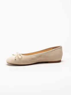 Dasia - Cate - Beige ballerinaskor i mocka