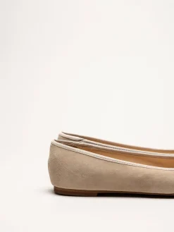 Dasia - Cate - Beige ballerinaskor i mocka