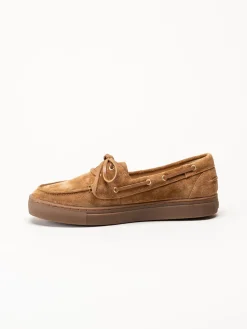 Dasia - Daylily - Bruna seglarloafers i mocka