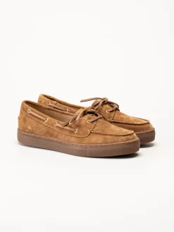 Dasia - Daylily - Bruna seglarloafers i mocka