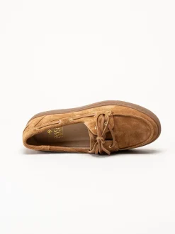 Dasia - Daylily - Bruna seglarloafers i mocka