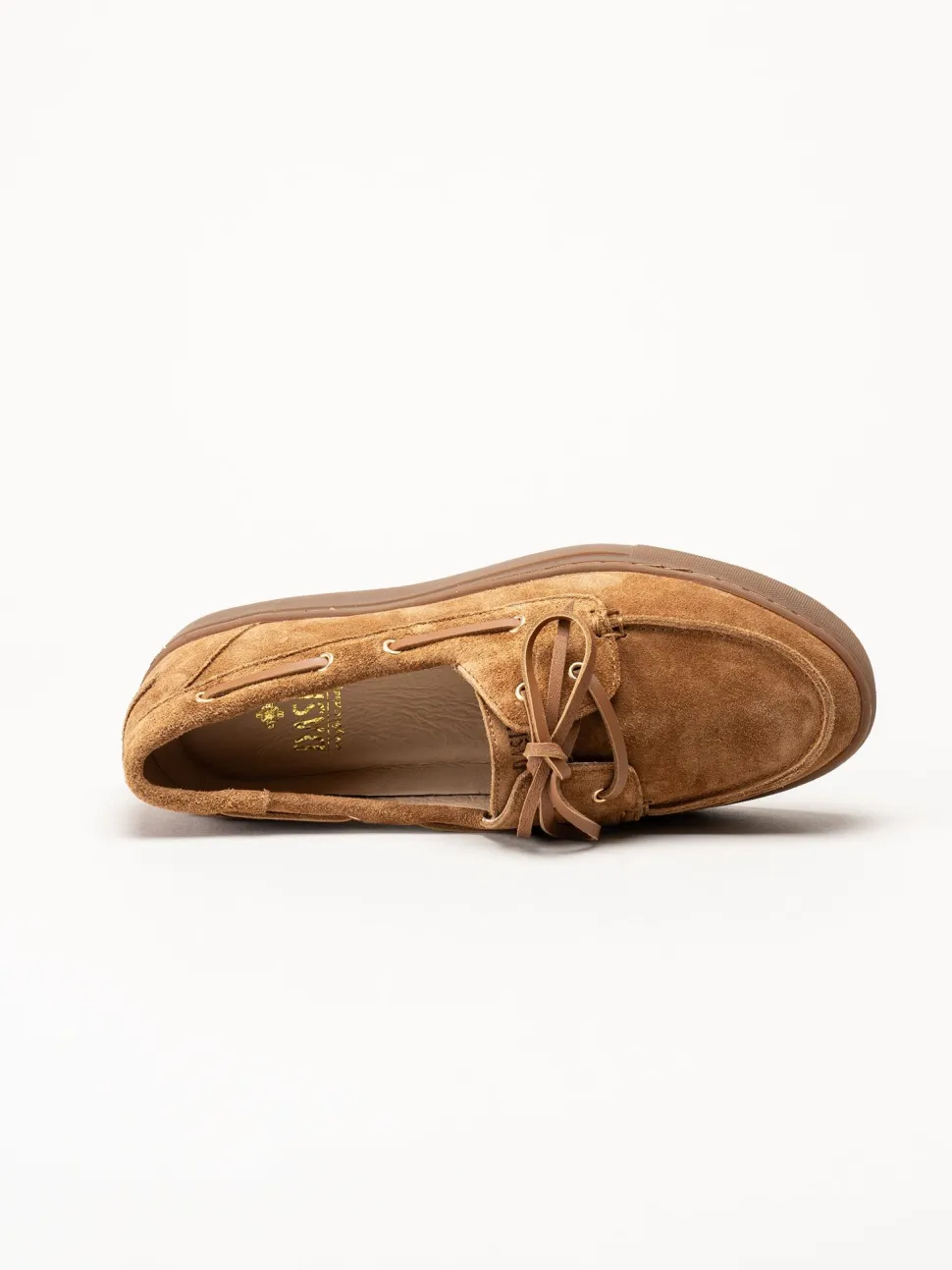 Dasia - Daylily - Bruna seglarloafers i mocka