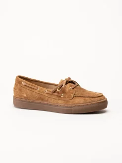 Dasia - Daylily - Bruna seglarloafers i mocka