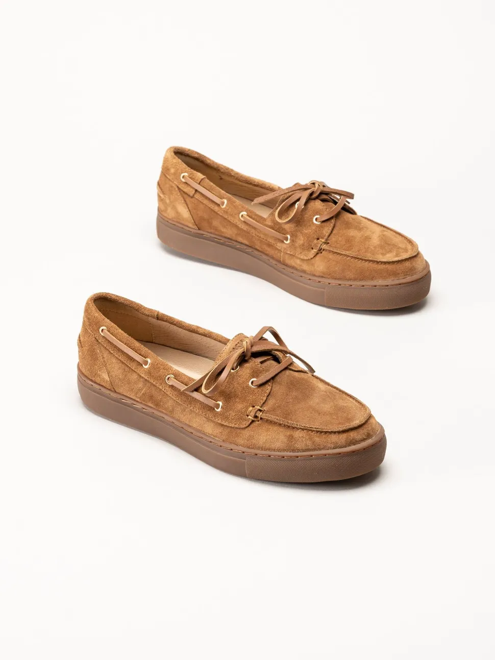 Dasia - Daylily - Bruna seglarloafers i mocka