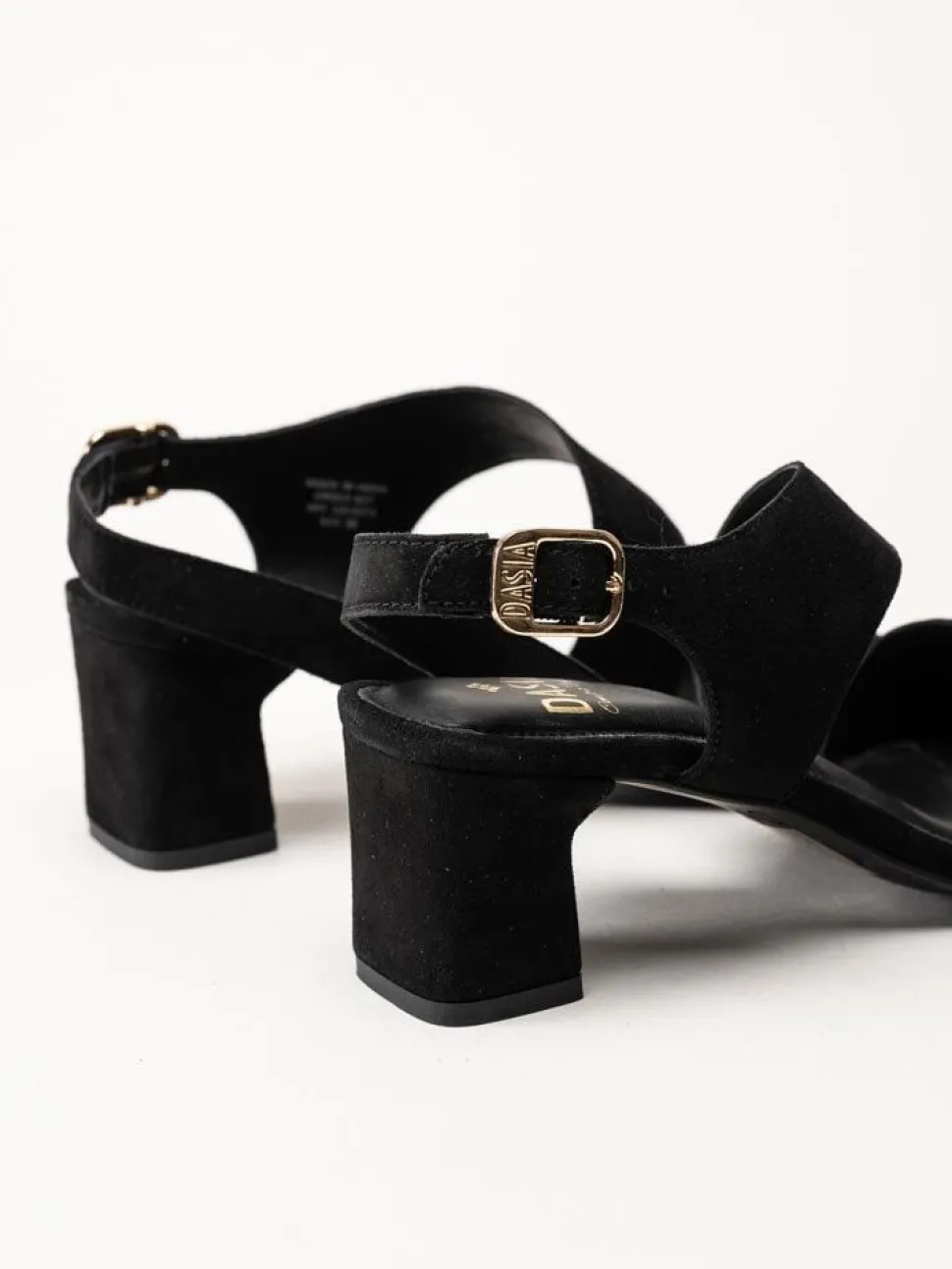 Dasia - Ginger - Svarta sandaletter i mocka