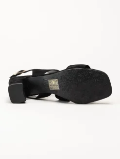 Dasia - Ginger - Svarta sandaletter i mocka