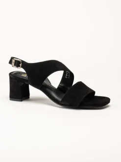 Dasia - Ginger - Svarta sandaletter i mocka