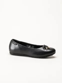 Dasia - Line - Svarta ballerinaskor i skinn