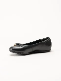 Dasia - Line - Svarta ballerinaskor i skinn